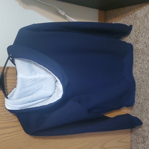 Across The Pond Womens Navy Blue Zippered Jacket - Picture 2 of 5